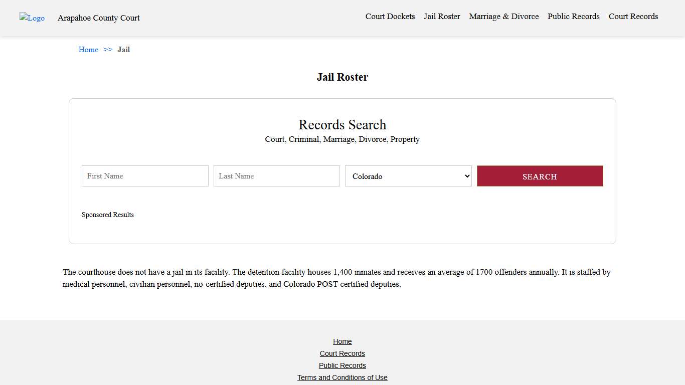 Jail Roster Arapahoe County Court